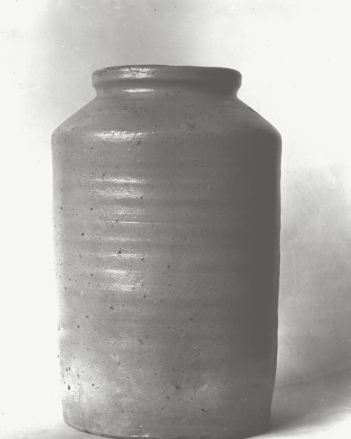 Sample listing for Vessel, tall: a plain salt-glazed stoneware storage jar